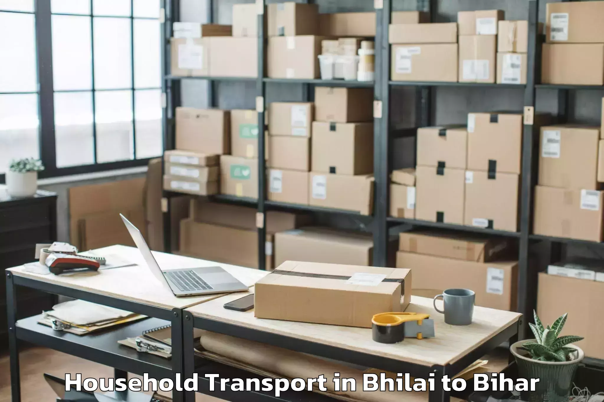 Reliable Bhilai to Jogbani Household Transport